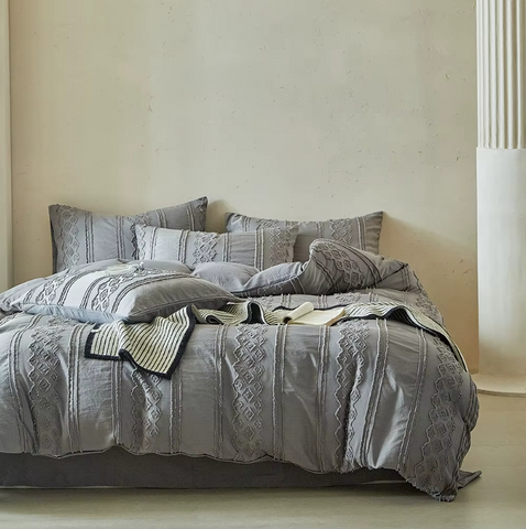 Постільна білизна з мікрофібри &laquo;Texture&raquo; 3 предмети, графітова bed-0003-03 фото